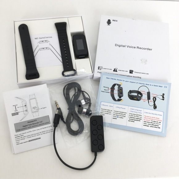 Digital Voice Recorder Watch Black NEW NIB - Picture 12 of 12